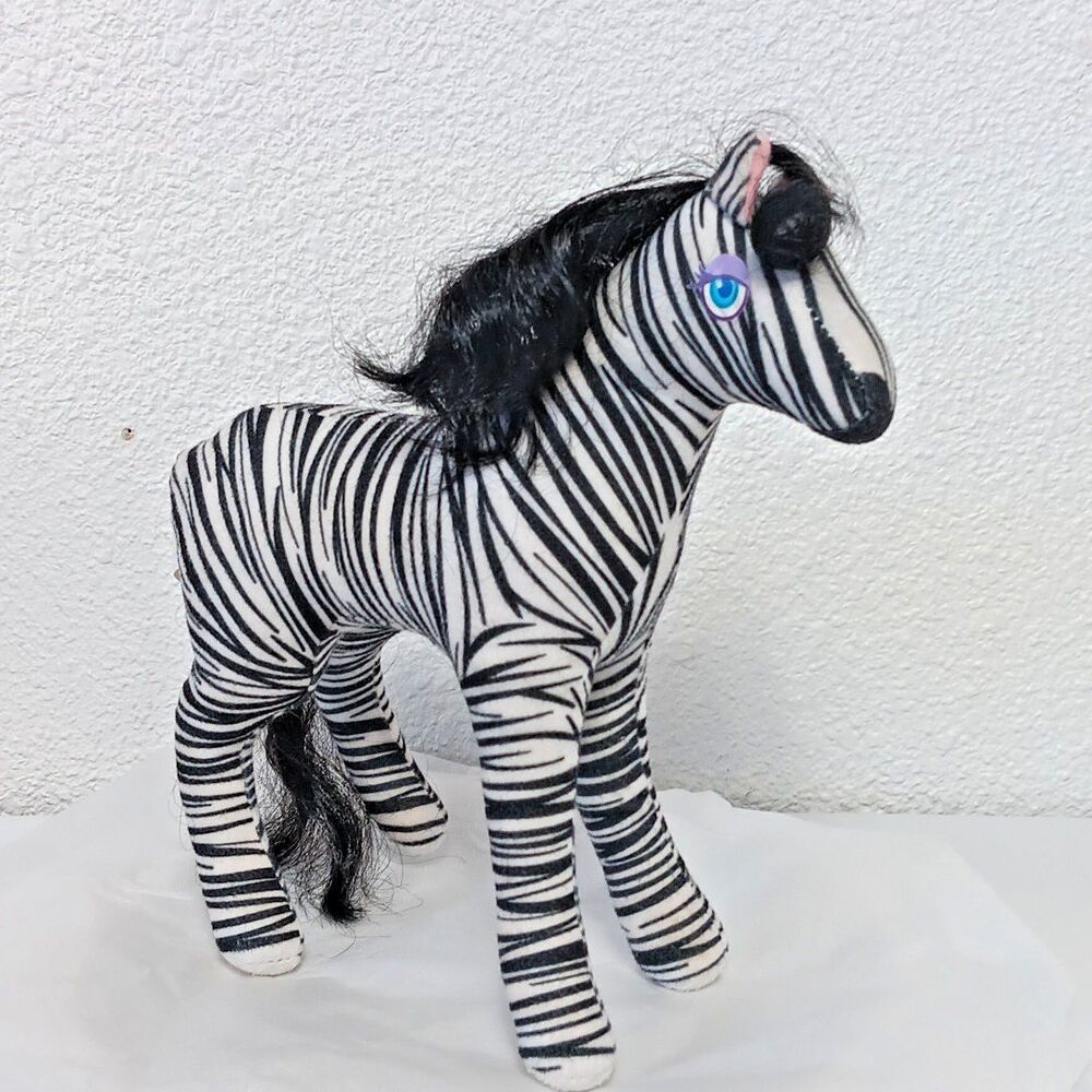 Animal Lovin Barbie Zebra Plush 1988 Standing Stuffed Animal Friend Replacement
